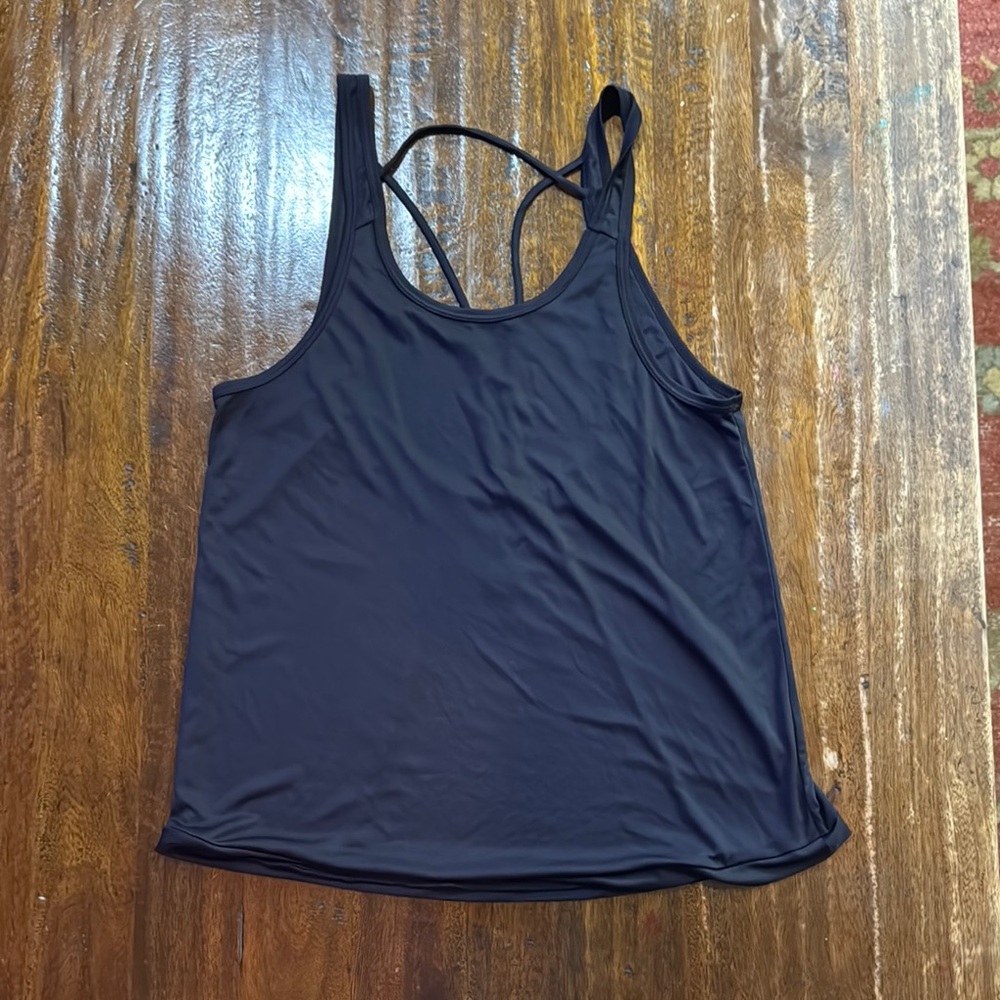 59 Black Strappy Black Tank. NEVER WORN